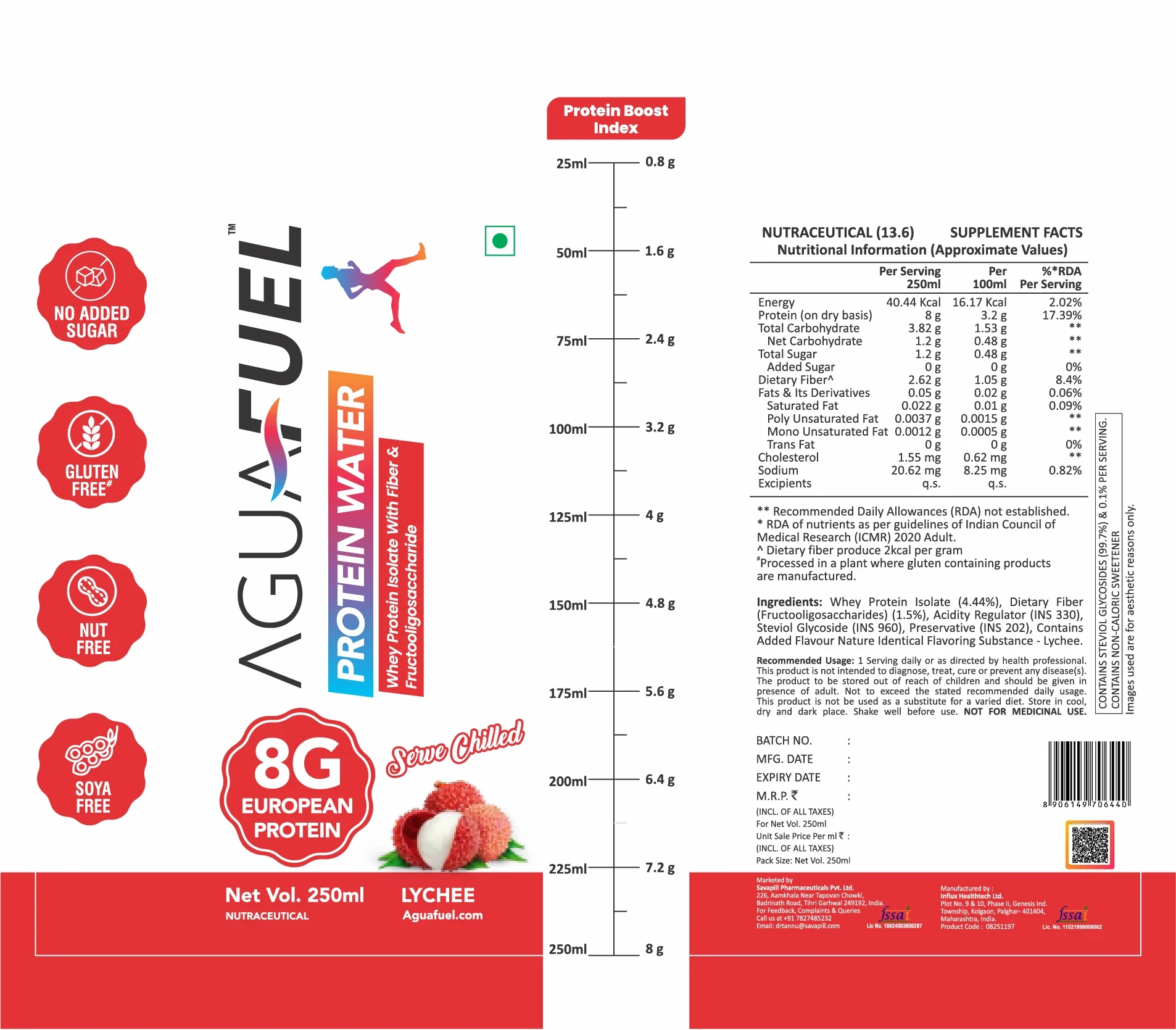 AguaFuel Lychee Lift (Pack of 15)